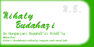 mihaly budahazi business card